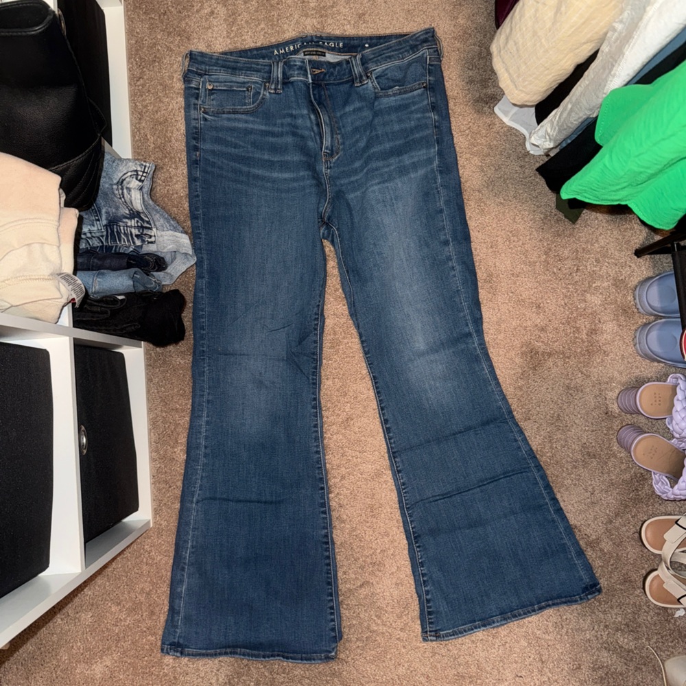 American Eagle Outfitters Dark Blue Flare Jeans